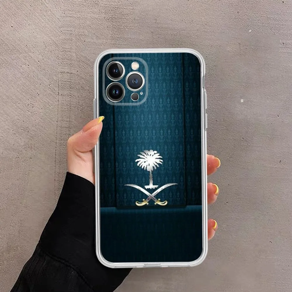 Funda de teléfono con bandera del Reino de Arabia Saudita para IPhone 16 15 14 13 12 Mini 11 Pro XS Max X XR SE 6 7 8 Plus, funda de silicona suave