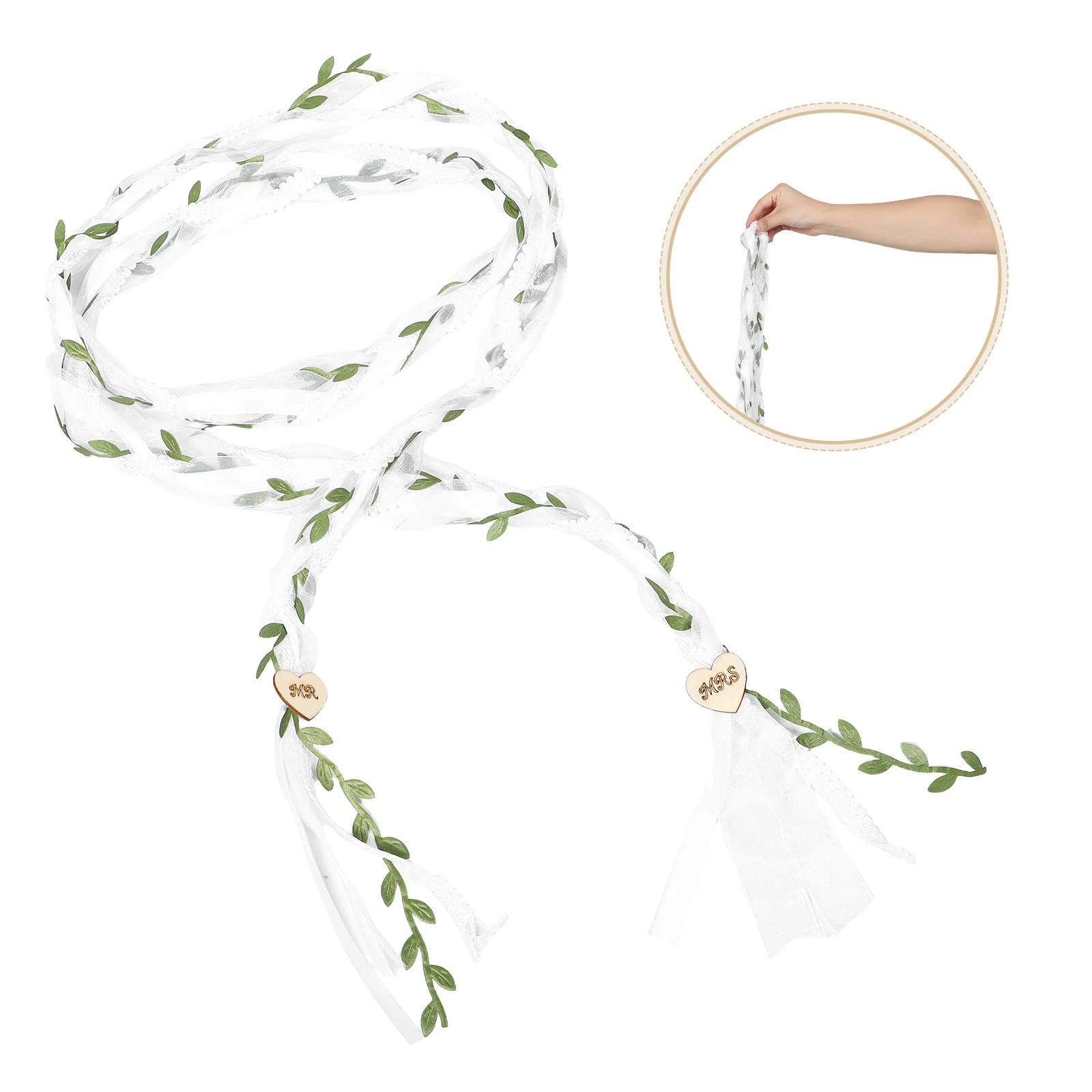 

Wedding Lasso Rope 190cm Traditional Pattern Rustic Handfasting Cord Wood Pendants Unity Ceremony Bridal Accessories