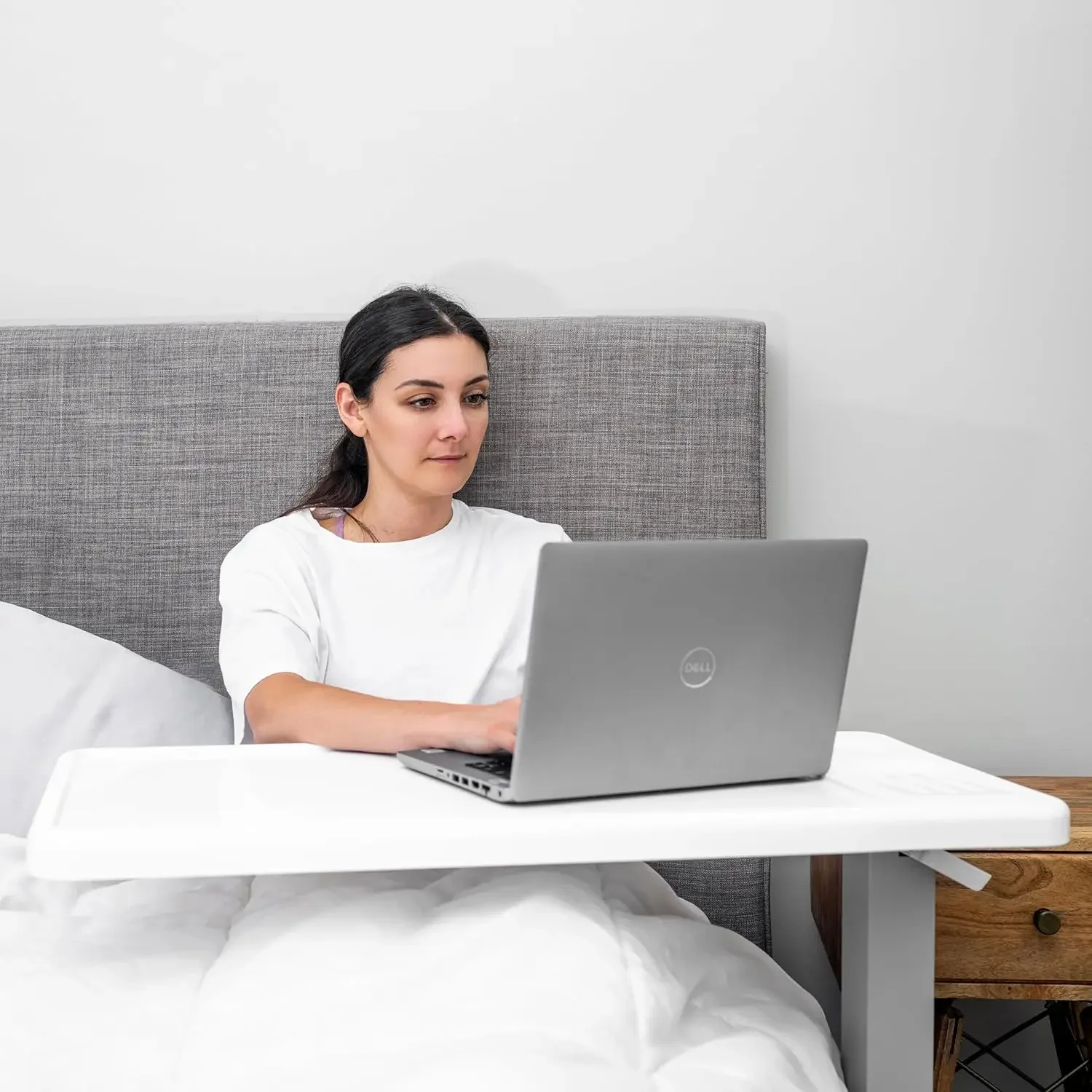 Table and Hospital Bed With Wheels - Over The Bed For Home Use and Hospital, Bedside With Wheels, Over