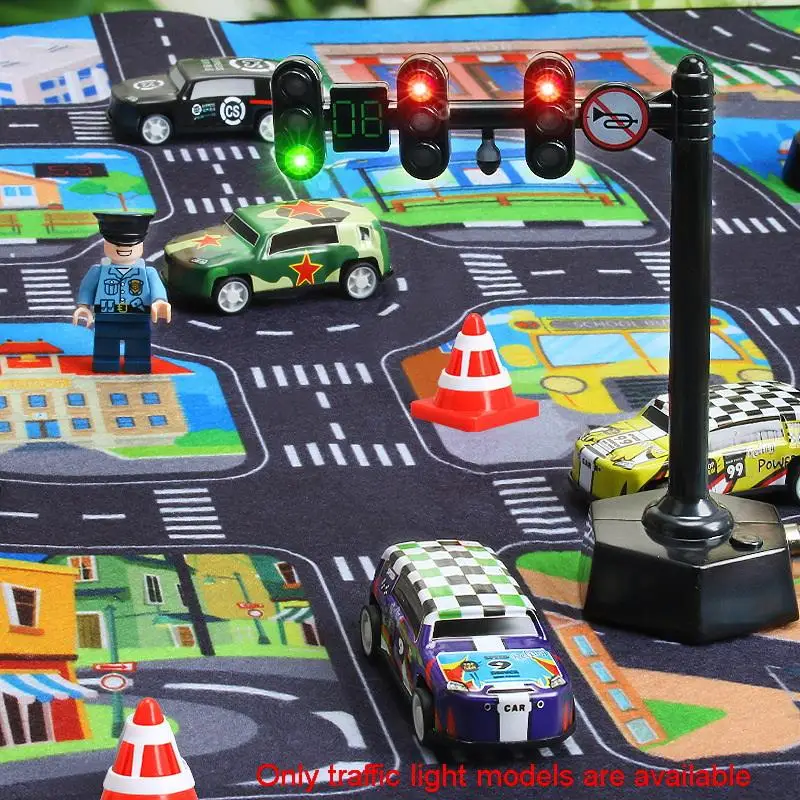 

1 шт., мини-модель стоп-сигнала, игрушки, игрушка для безопасности дорожного движения, световые знаки, модель моделирования, мини-светофор, строительные блоки для детей