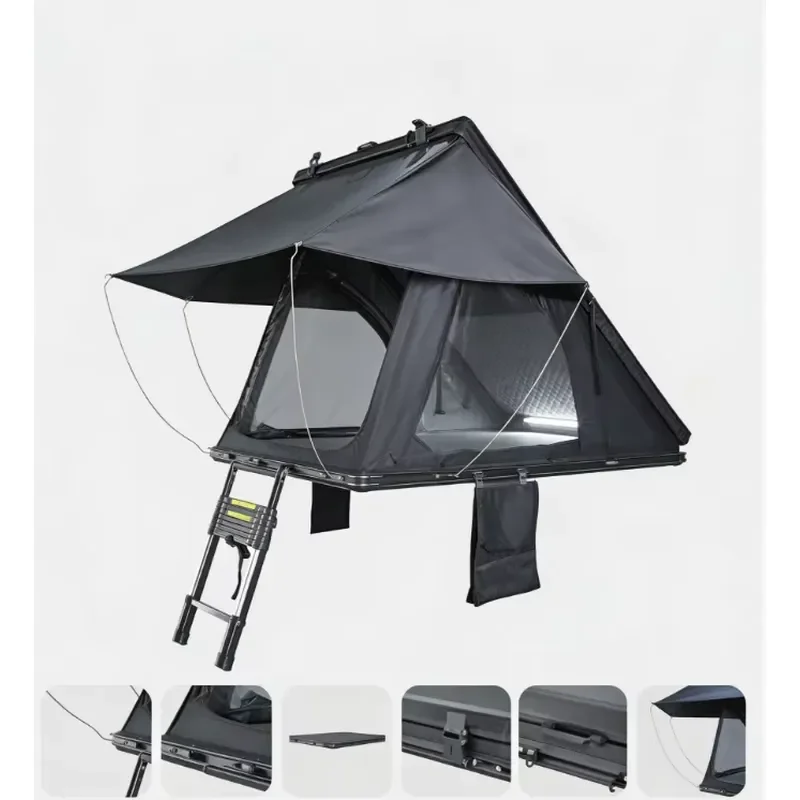 4-Pole Aluminum Triangle Camping Tent Hydraulic