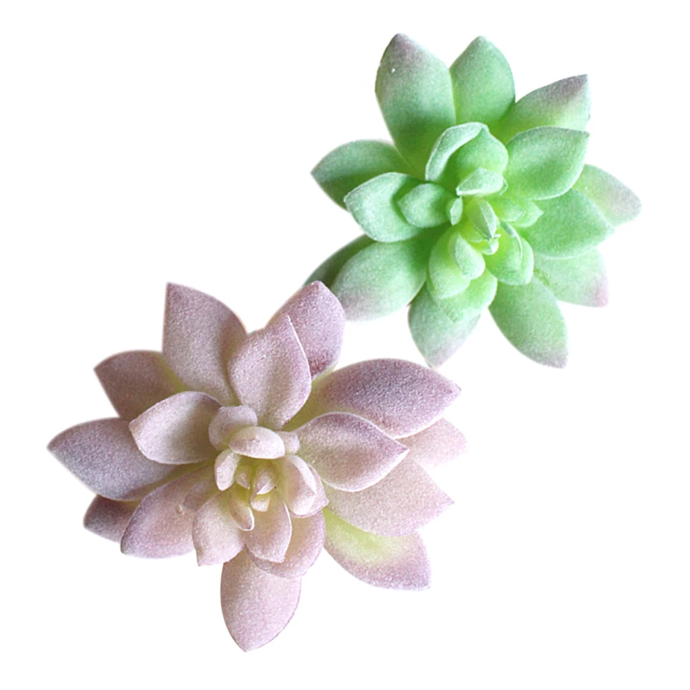 

3pcs Artificial Succulent Plants Realistic Fresh Color Pvc Decor For Home Wedding Party Office Garden Craft Art Decoration