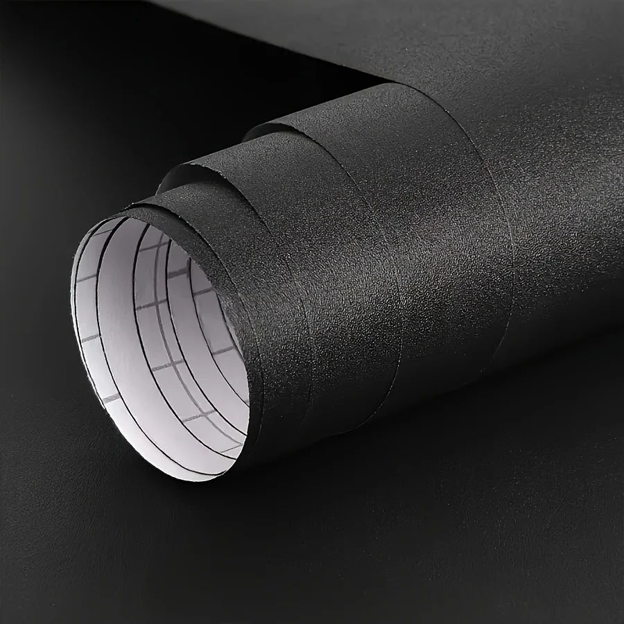Self Adhesive Vinyl Wallpaper Black, Matte Texture, Waterproof And Moisture-proof, Easy To Apply, Living Room Ceilings And Walls