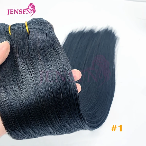 Jensfn Steil 100% Echt Menselijk Haar Inslag Bundels Extensions 50 G/stks 16 "-24" Remy Natuurlijk Haar Naaien In Weaves Bruine Blonde Kleur