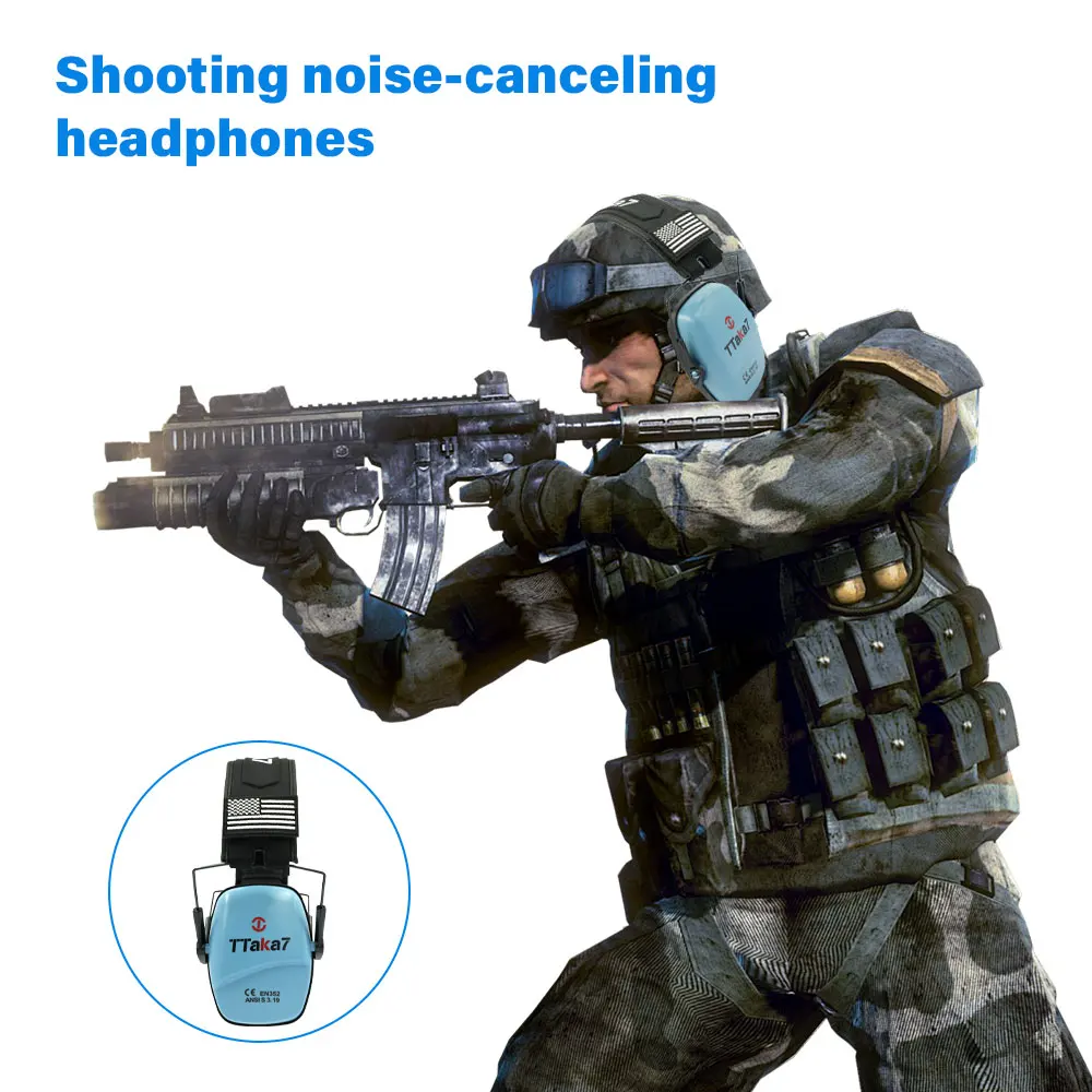 Army Grade Tactical Earmuff Hearing Protection Headset - NRR 25dB Noise Reduction for Shooting Training & Outside Hunting