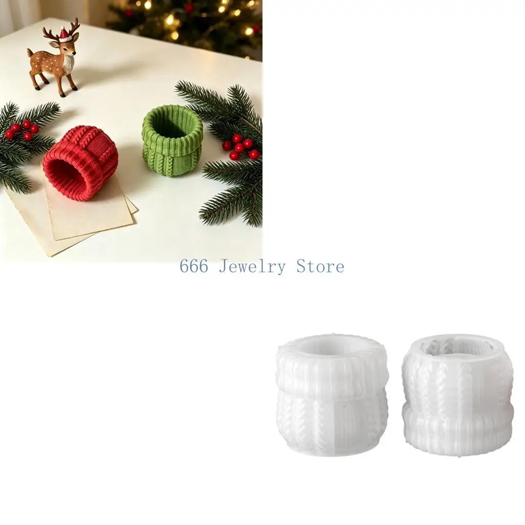 F2TD Flexible Silicone Vessel Mold with Smooth Interior and Alternating Cable Panels for Concrete, Cement, or Resin Decorative