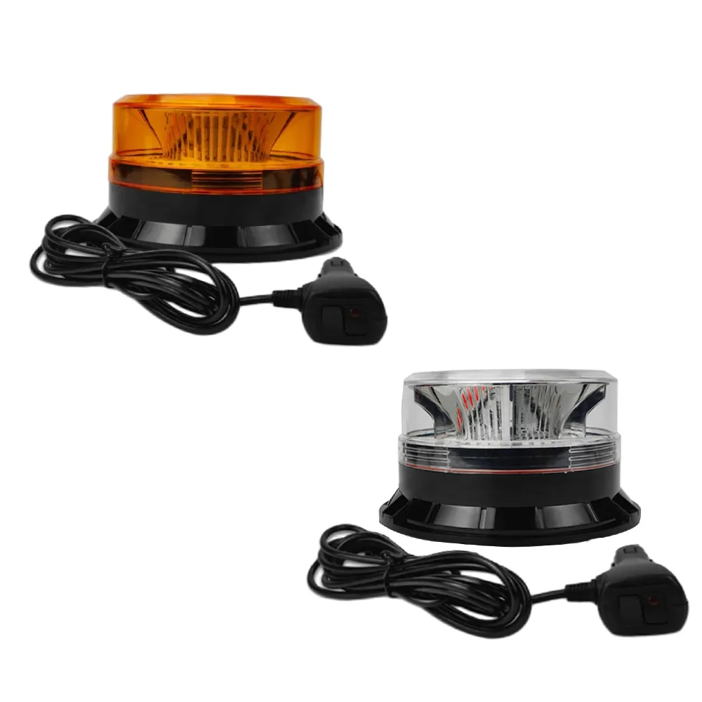 

Rotating Beacon Light With Magnetic LED Amber Flashing Emergency Lamp Strobe Warning Traffic Lights 12V-24V 36led