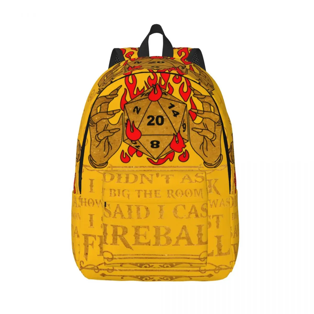 Outdoor How Big The Room Was I Said I Cast Fireball Retro Washable Vintage D-Dungeons A-And D-Dragons Bookbag For Men Women Gift