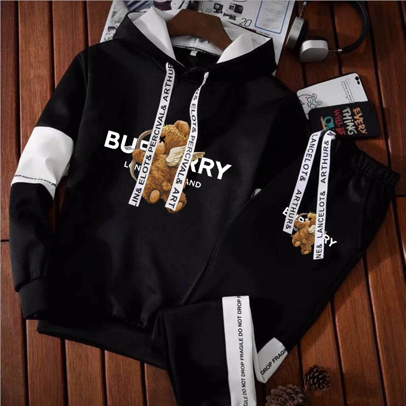 Men Hoodie Sets Luxury Tracksuit Casual Hoodies Sweatshirt 2 Piece Set Male Pullover Hoody Fashion Streetwear Clothes Hoodies