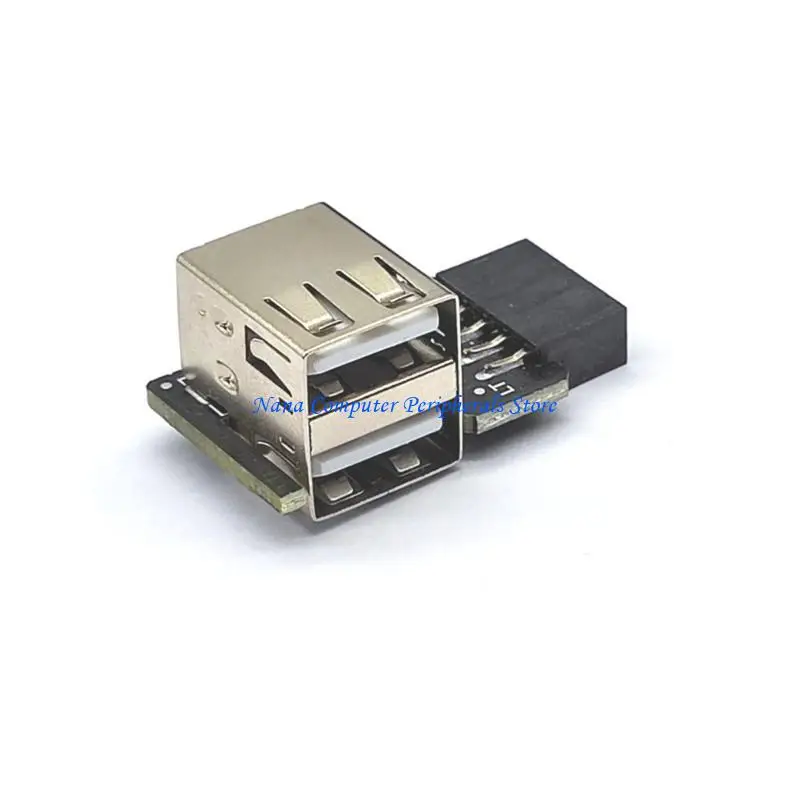 F68C 9Pin to 2 Ports USB2.0 Header 9pin Motherboard to 2 Ports Female Converter