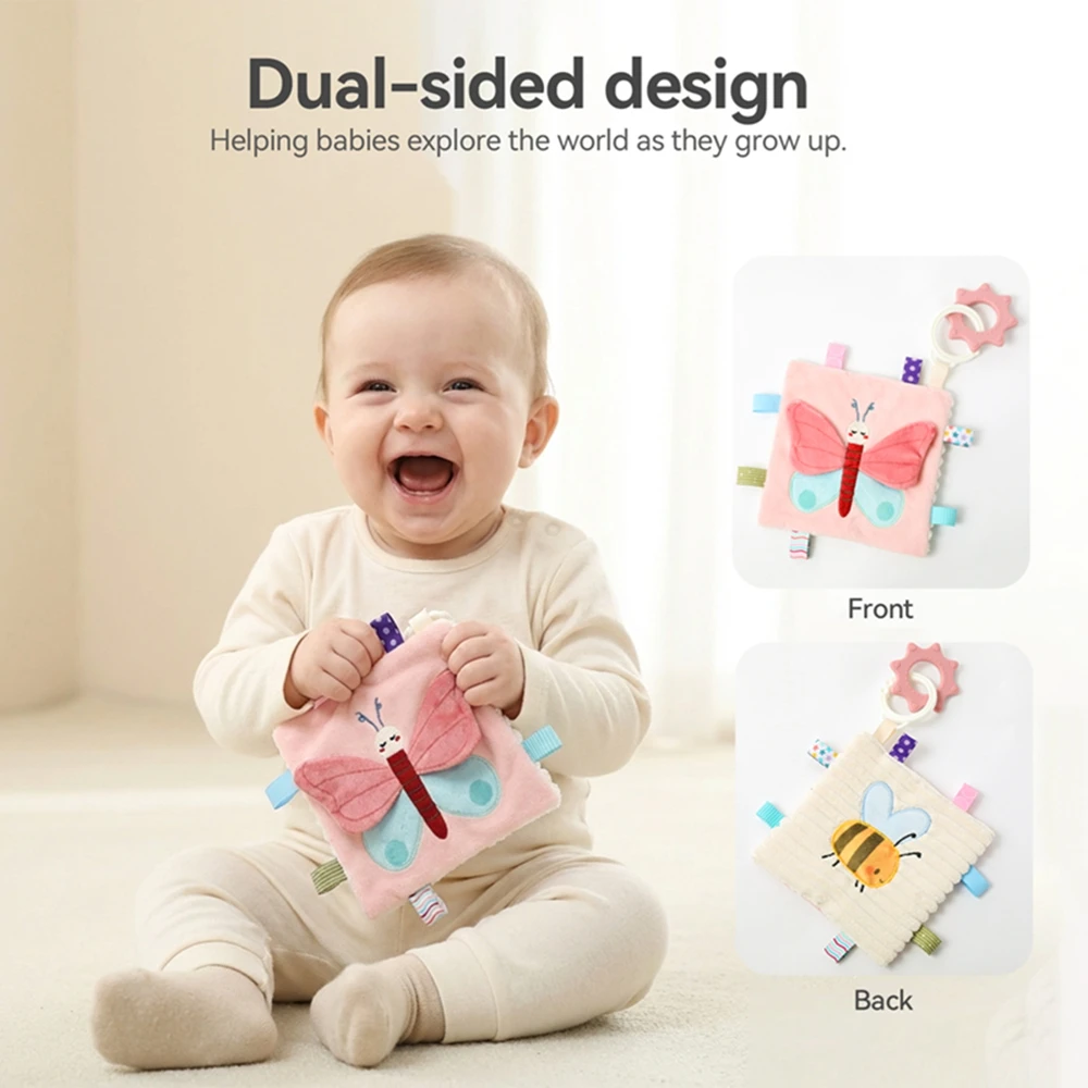 3D Touch Feel High Contrast Cloth Book Soft Baby Books Sensory Early Learning Stroller Toys for Infant Toddler Toy 0-12 Months 5