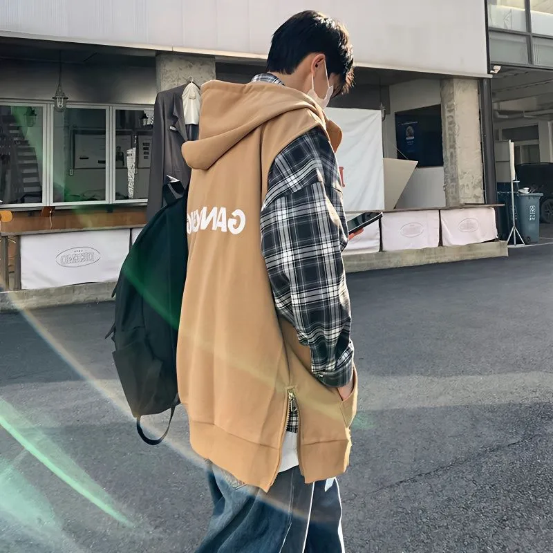 

Осенне-зимняя толстовка оверсайз 300 Pou в американском ретро-стиле, мужская свободная толстовка, модная куртка для молодежи, полиэстер...