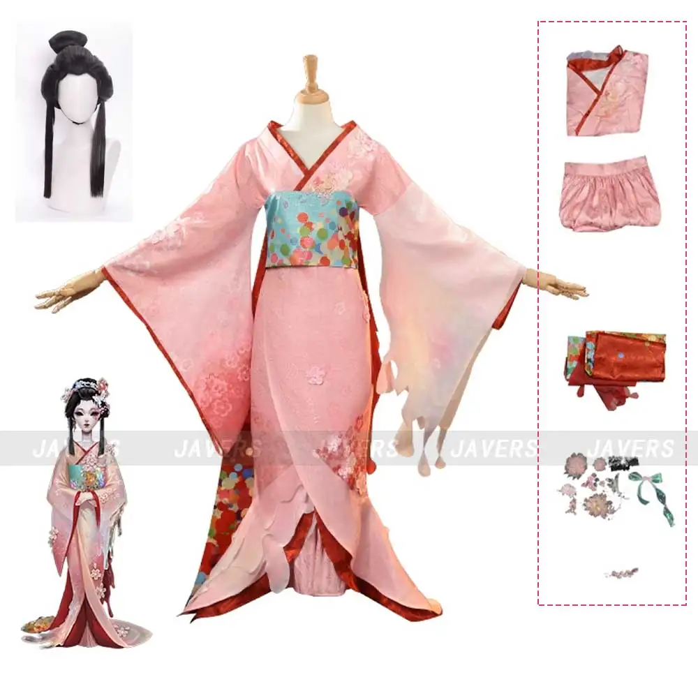 

Аниме игра Identity V Michiko Geisha косплей костюм парик японское кимоно халат юбка женский традиционный фестиваль карнавальный костюм