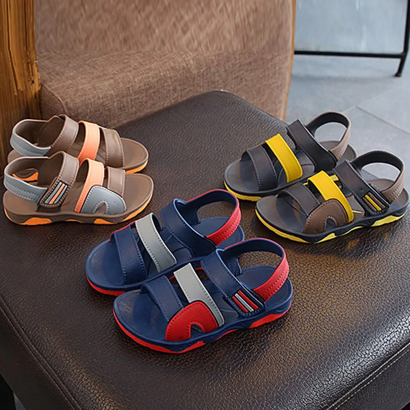 Children's Boys Sandals Open Toe Kids Beach Shoes Soft Bottom Non-Slip Boys Girls Summer Shoes Child sandalias for Boy CSH1428