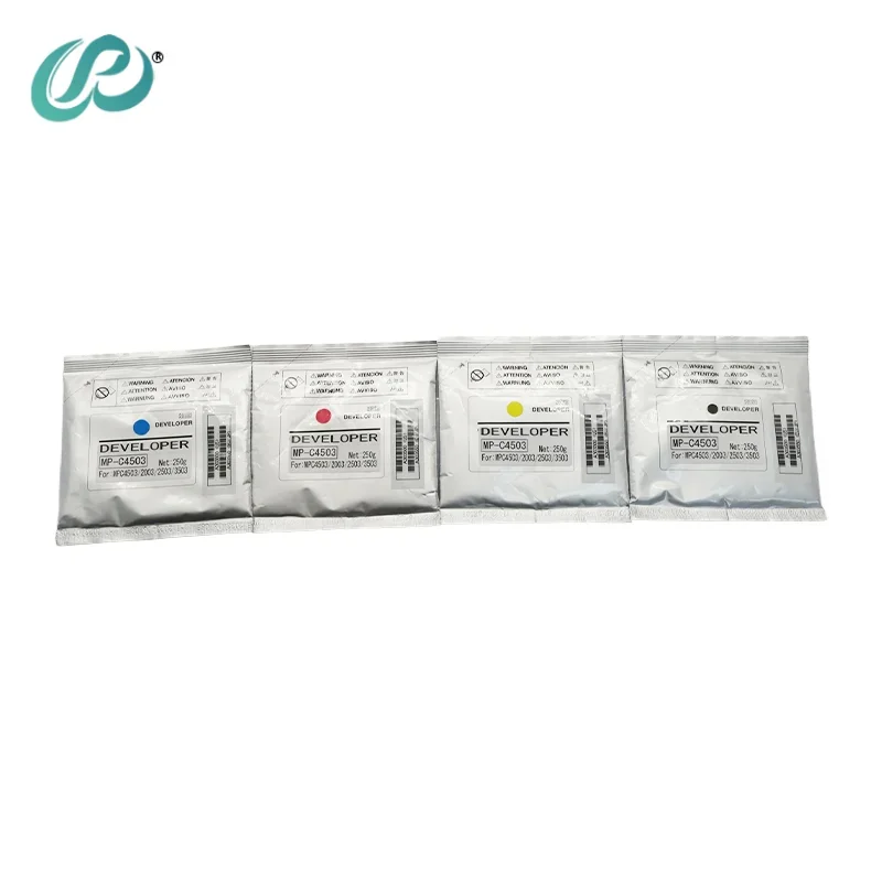 4pcs CMYK MPC 4503 Developer Powder Compatible For Ricoh MPC4503 MPC2003 MPC2503 MPC3503