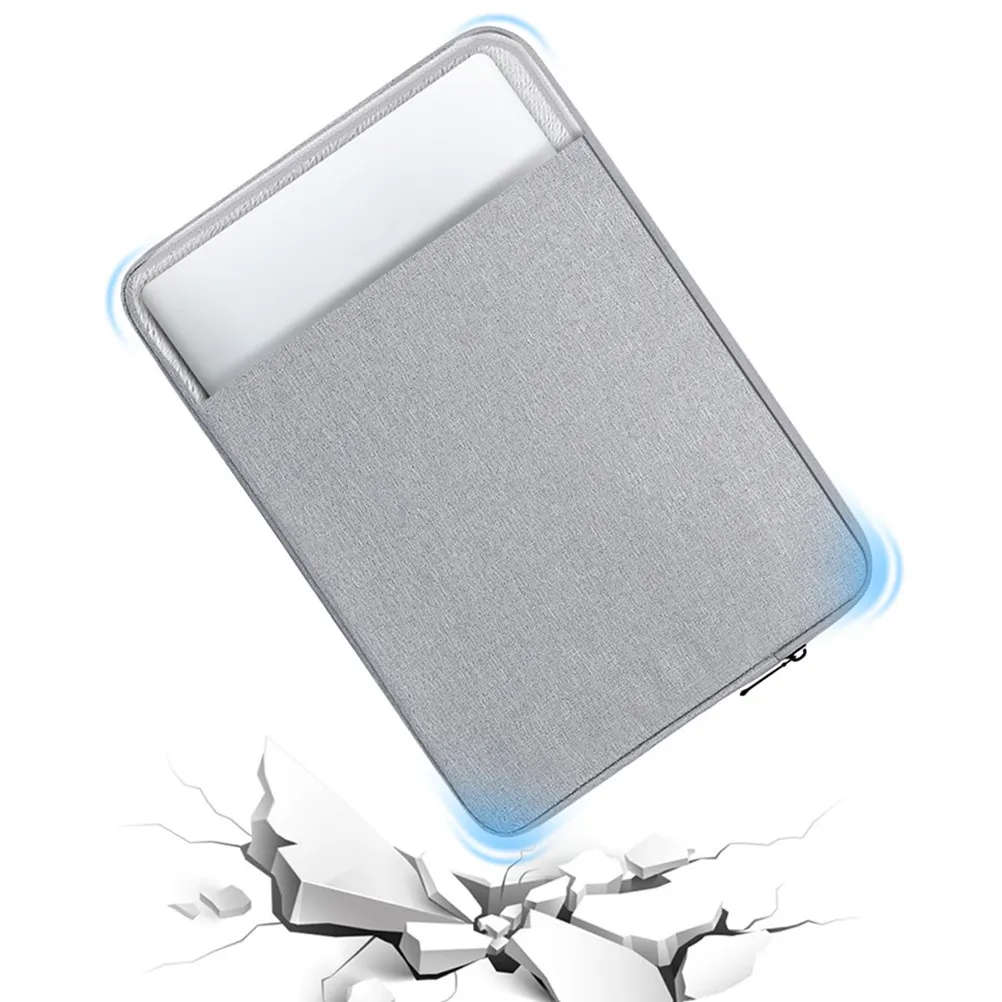 13 Inch Laptop Pouch Protective Shock Resistant Anti Slip Soft Lined Computer Bag for Notebook Travel Work School Gift Grey