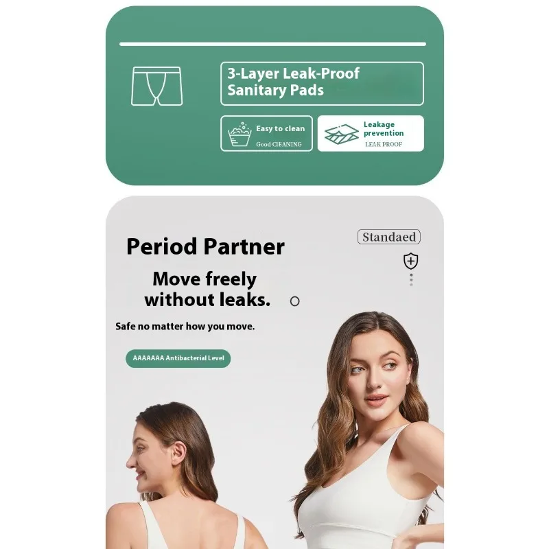 Plus Size Period Panties Women High Waist Full Coverage Anti Leakage Underwear Cotton Hypoallergenic Menstrual Incontinence