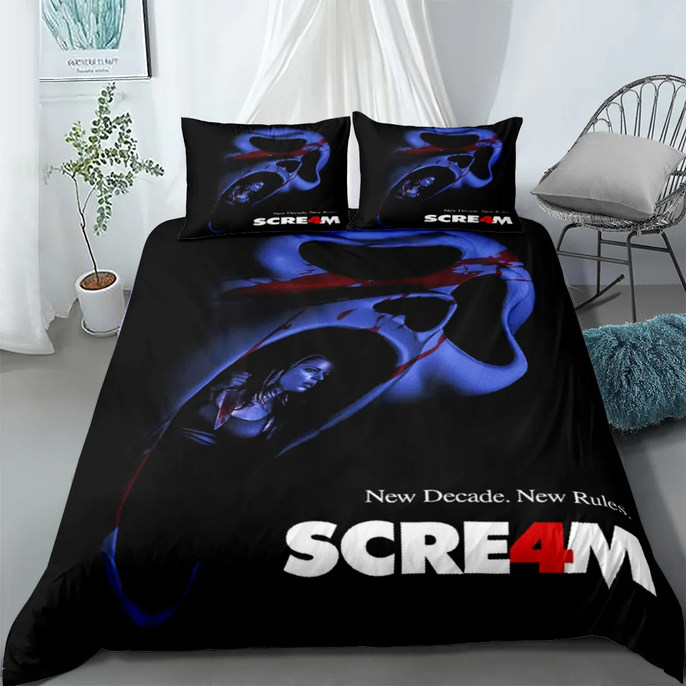 Scream Duvet Cover Set EU Single Double King US Twin Full Queen Size  Bedclothes