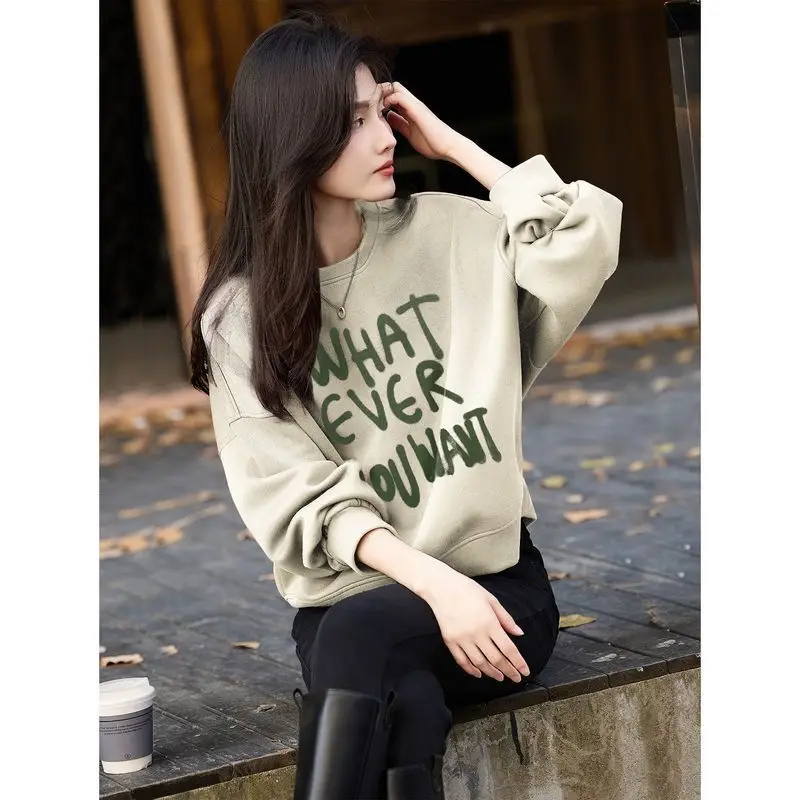 Felpe da donna Abiti natalizi Donna Oversize Primavera Abbigliamento sportivo adorabile Crew Basic Divertente Multi-stile Simpatico girocollo