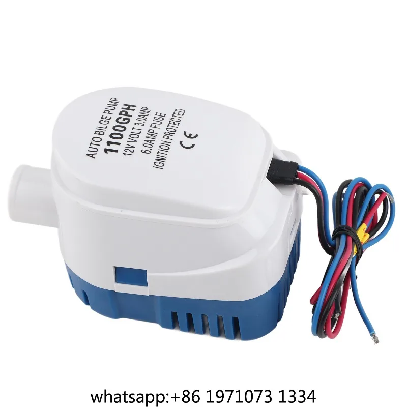 1100GPH Boat 12V Marine Automatic Submersible Bilge  Fully Auto  Switch Internal Auto Bilge  Bilge Pump