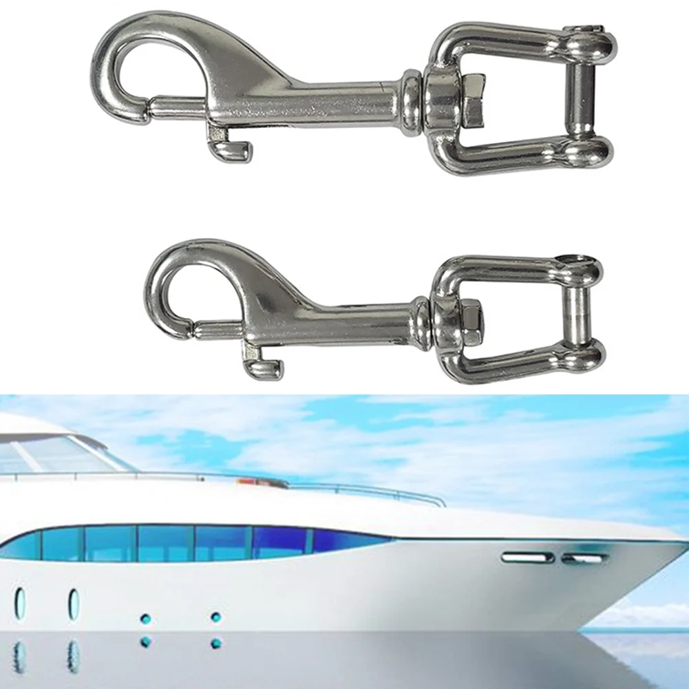 Swivel Clip Shackle Heavy Duty Stainless Steel Shackle Bolt Snap Hook For Yacht Scuba Diving Boat Underwater Scuba Diving Parts