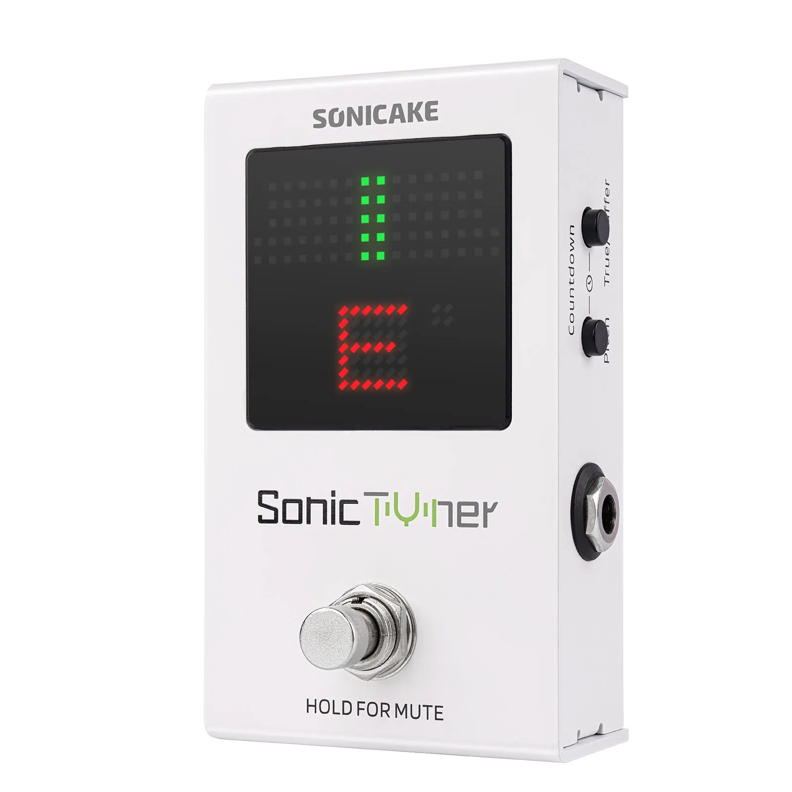 SONICAKE Sonic Tuner Multi-functions Tuner Pedal True & Buffered Bypass With Boost Fast Response Tuning LED Display QCS-03