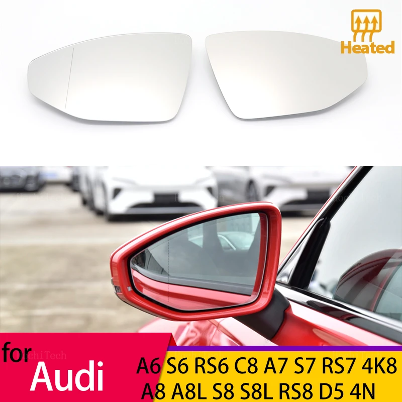 Heating Side Mirror Glass Lens Door Wing Rear View Mirror Glass for Audi A6 S6 RS6 C8 4K A7 S7 RS7 4K8 A8 A8L S8 S8L RS8 D5 4N