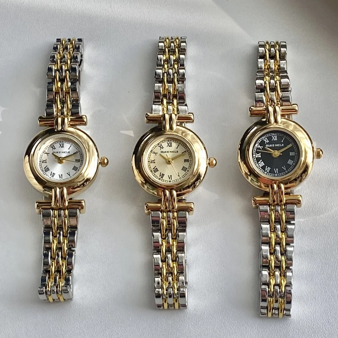 ساعة نسائية دائرية بمينا روماني سوار فولاذي غير قابل للصدأ ساعات يد كوارتز Relogio Feminino zegarek damski ساعة نسائية