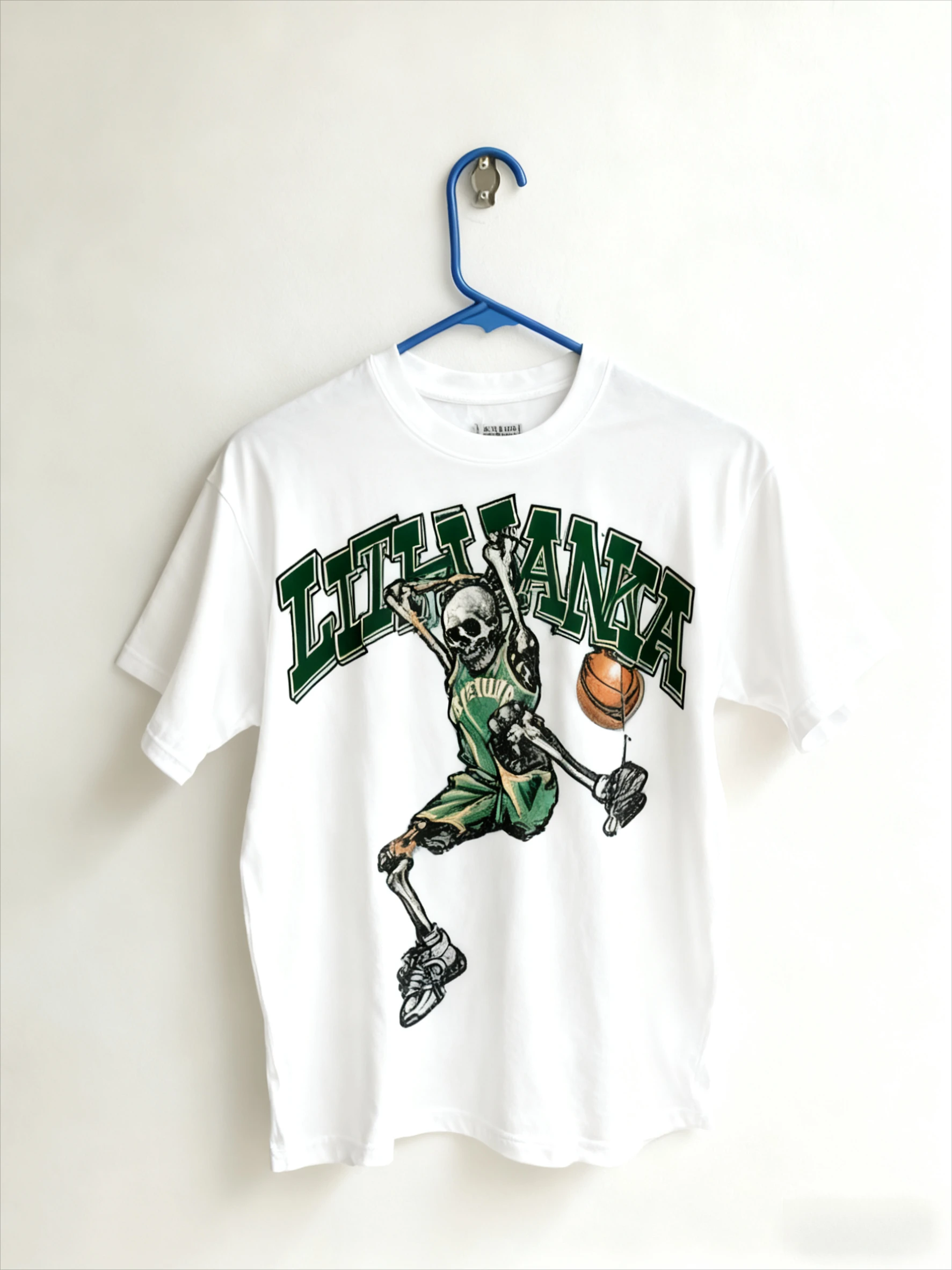 

Liquid Blue Basketball Shirt Skull Dunk T-shirt Holiday T-shirt Halloween Skeleton Fashion Trend Graphic TShirts Unisex Clothing