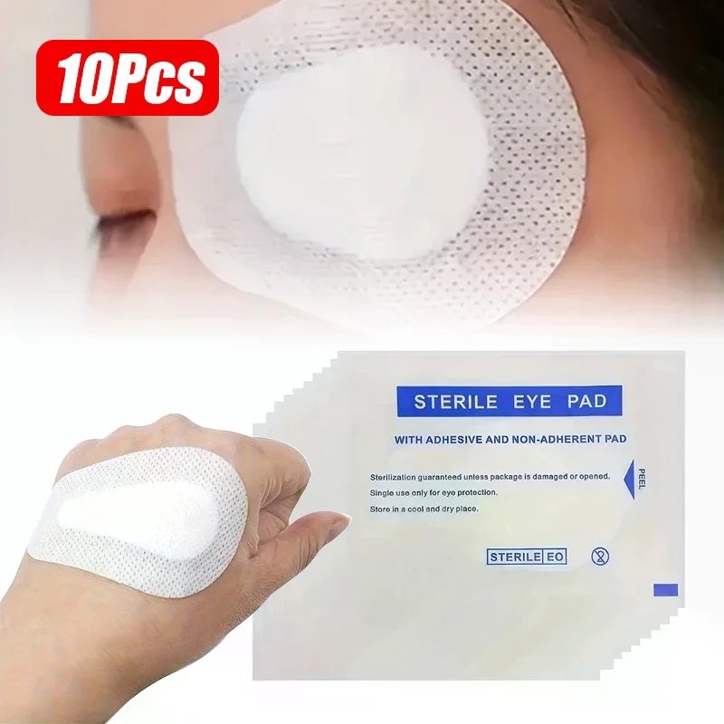 Eye Patches Postoperative Sterile Adhesive Light Blocking Eye Pad Eyesight Protection Amblyopia Correction Patches 10Pcs