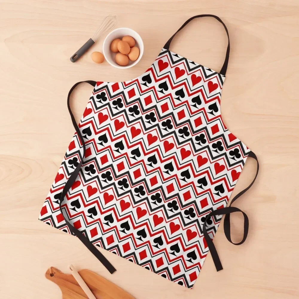 

Playing cards suit symbols pattern Apron Kitchen Kawaii Accessories Home Supplies Cooking Apron