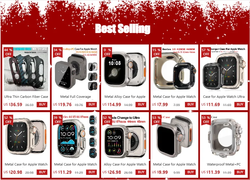 Gehäuse aus Aluminiumlegierung + gehärtetes Glas für Apple Watch Ultra 2 49 mm, kratzfester Displayschutz für iWatch Ultra 49 mm – Detail 1