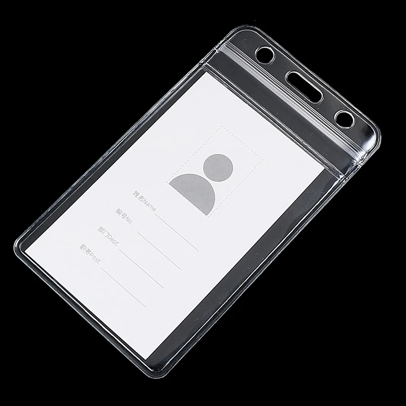 10Pcs/lot Vertical Transparent Vinyl Plastic Clears ID Card Bag Case Badge Holder Accessories 117mm X 67mm