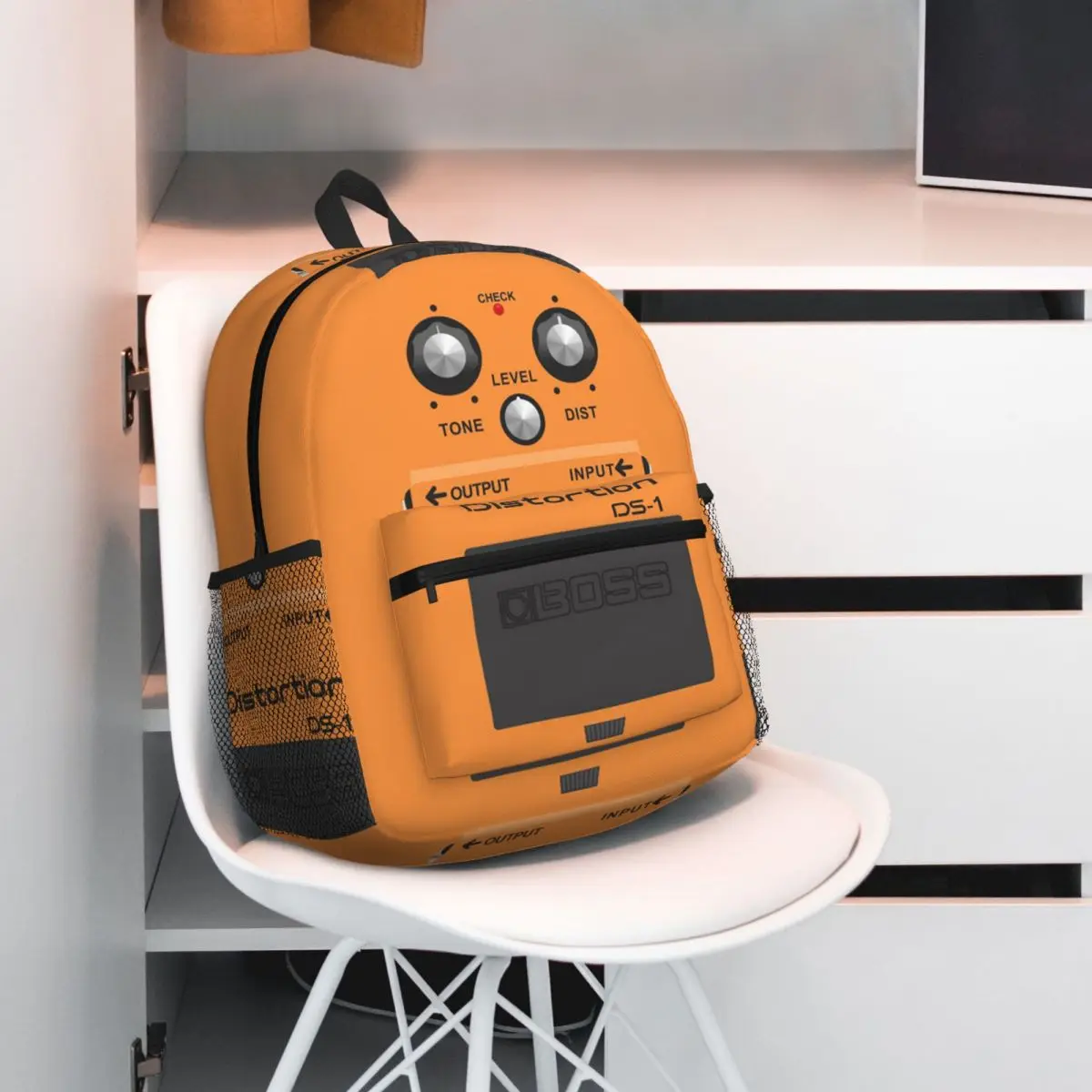 Boss Overdrive Bluesbreaker جيتار دواسة حقيبة ظهر الطالب حقيبة مدرسية المشي لمسافات طويلة السفر Daypack للرجال النساء حقيبة الكتب حقائب الكتف