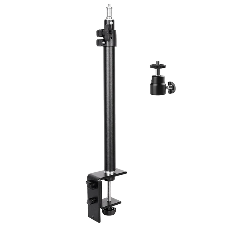 C Clamp Tripod Desktop Light Stand&1/4 Inch Adjustable Tabletop Bracket Stand For Camera,Ring Light