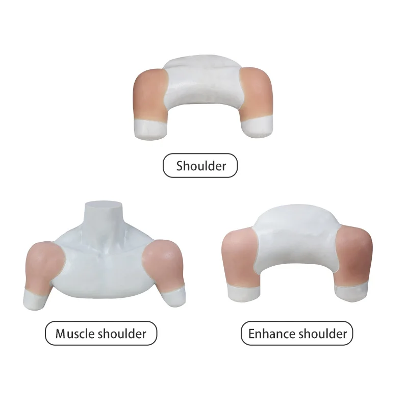 Roanyer Silicone Shoulder for Crossdresser Push-Up Shoulder Region Pads Male to Female 1 Pair Wearable Drag Queen Costumes