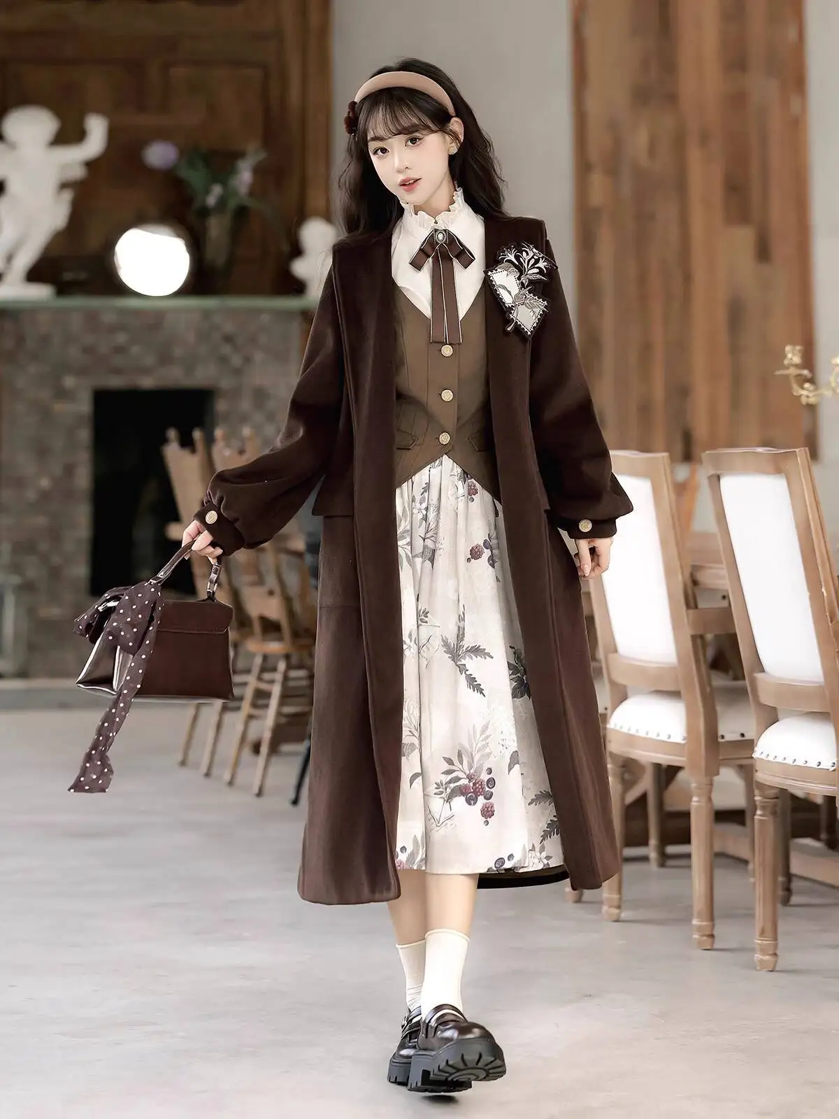 

Новое улучшение Hanfu для женщин Han Elements ретро пальто юбка китайский стиль Fiesta карнавал Хэллоуин Cos косплей рубашка жилет коричневый