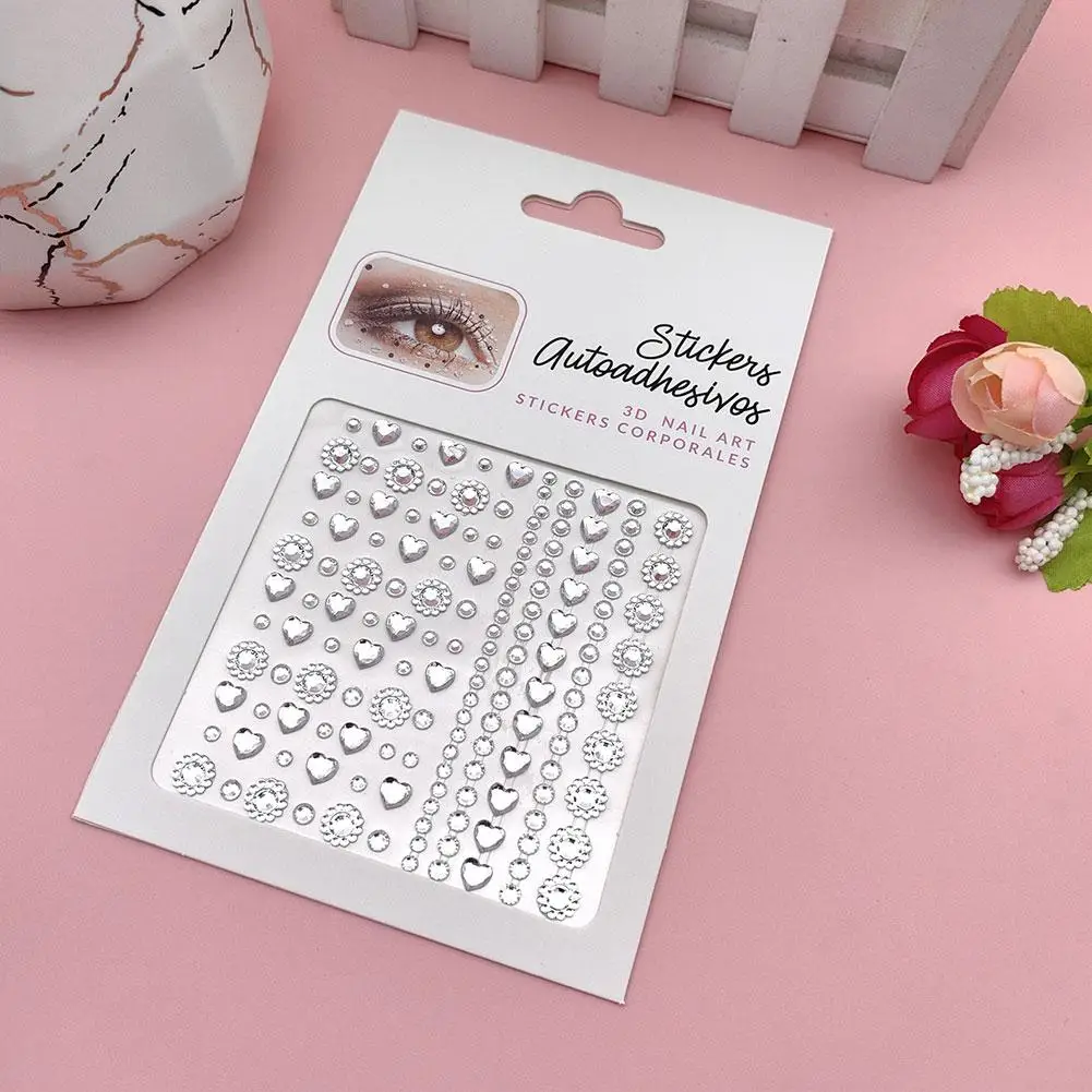 Glitter Face Rhinestone Sticker Self Adhesive Body Shadow Stickers Party Jewels Eye Bling Diamonds Decoration Festival