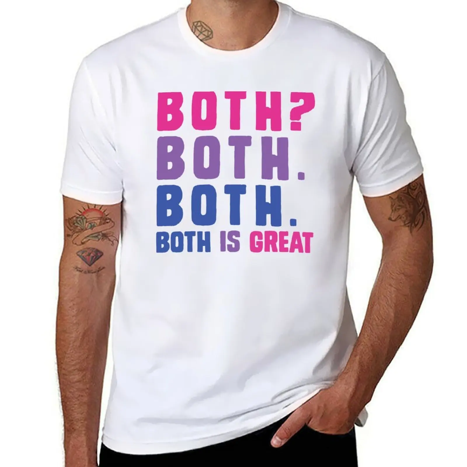 

Both Both. Both. Both is great - bisexual flag colors T-Shirt t shirts with prints anime tshirt T-Shirt