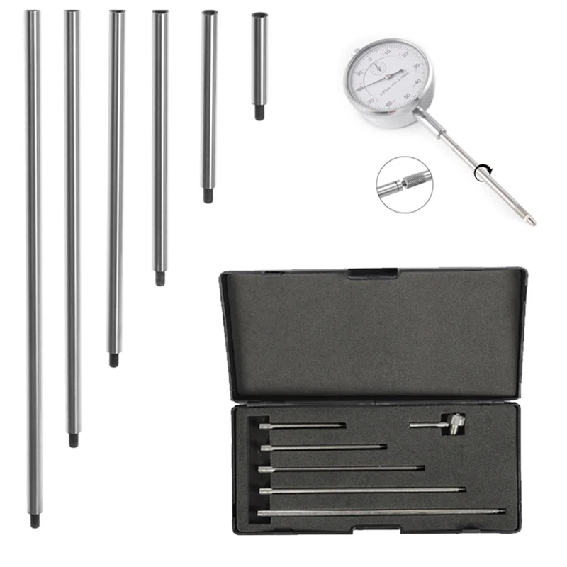 AAAN-Dial Digital Indicator Extension Stem Rod Set, 6 Pieces- Lengths Of 1, 2, 3, 4, 5, 6