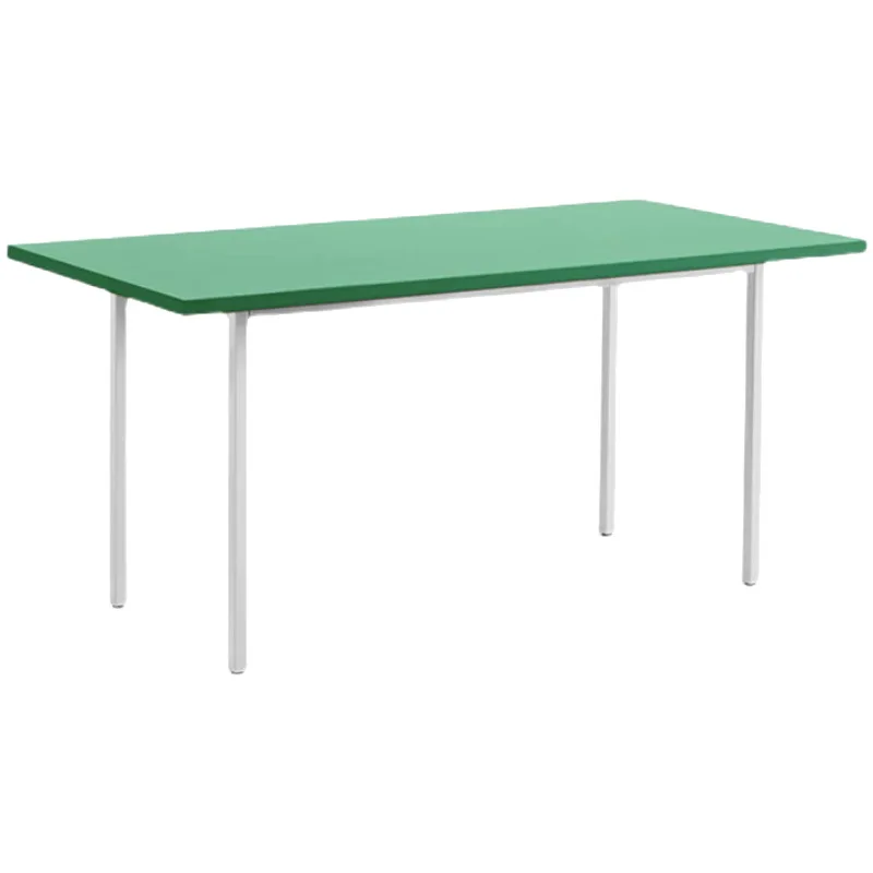 

Minimalist colored square dining table, small apartment design, creative home use, contrasting color, painted office desk