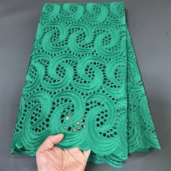 Latest 2023High Quality African Nigerian Tulle Lace Fabric Cotton Damask Guipure Formal Prom Party Gown Dress 2.5Yards