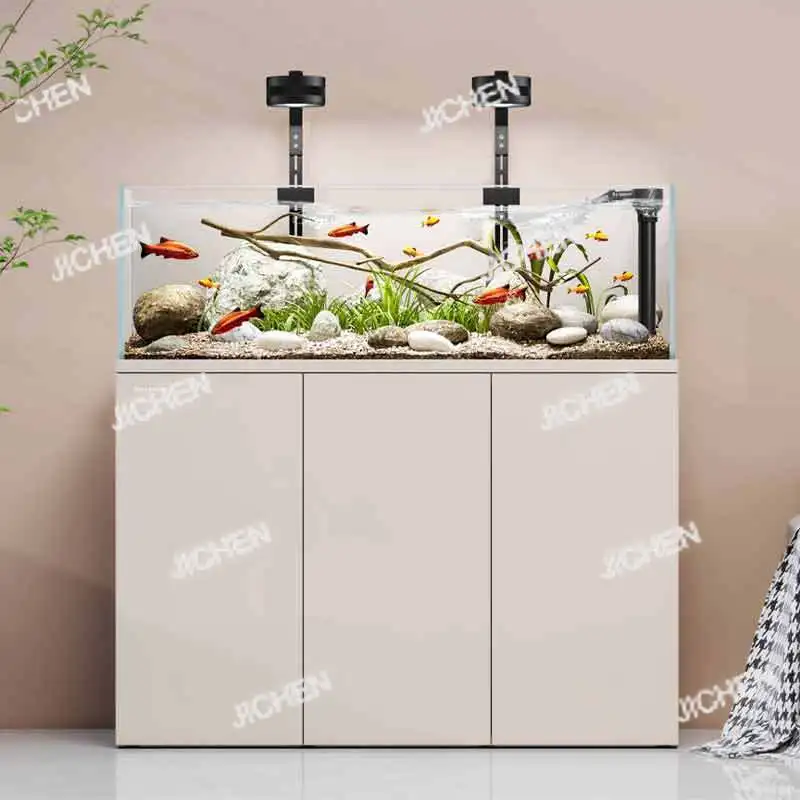 

Поточный аквариум для ландшафтного дизайна, аквариум для гостиной, ультра-белый стеклянный аквариум, декоративная рыба, аквариум для гостиной