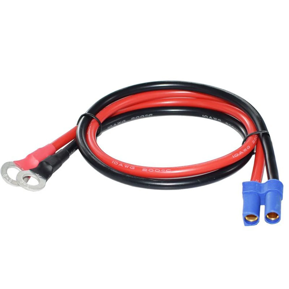 100A Copper Wire EC5 Plug To Pure Copper O-Terminal Cable Car Battery Starter 2 Cores 10awg 50cm Jump Starter Parts