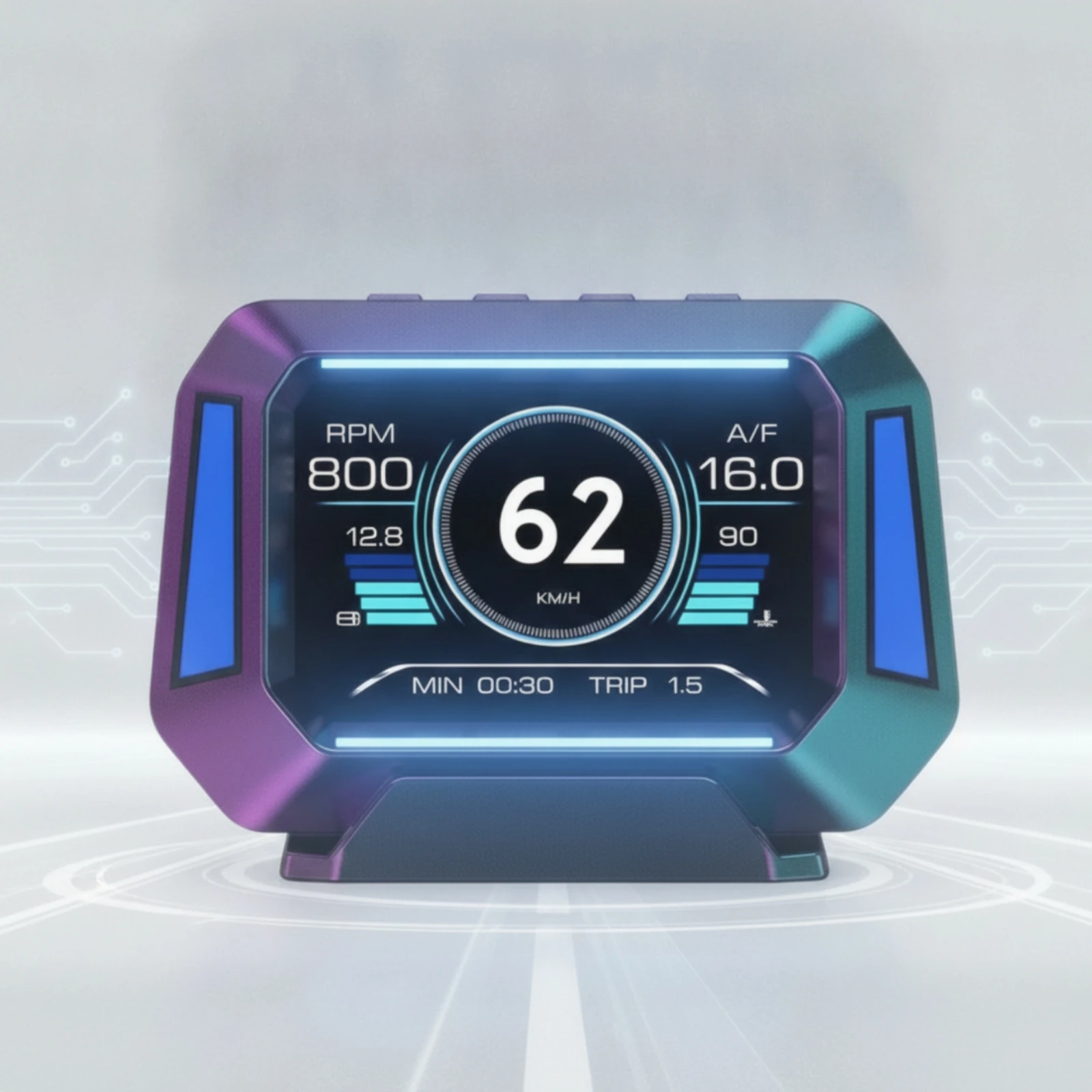 Car HUD Multilingual OBD2 Scanner with Display Onboard Diagnostics Display High Definition Driving Computer Compact for Drivers
