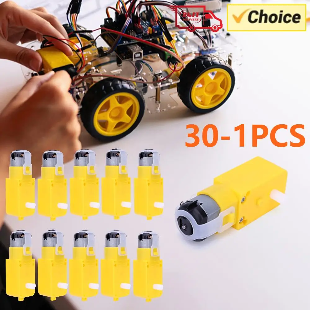 30-1pc Dual Shaft TT Motor DC 3-12V DIY Smart Car Robot Gear Motor Install EMC Smart Car Chassis Four Drive Gearbox Engine Motor