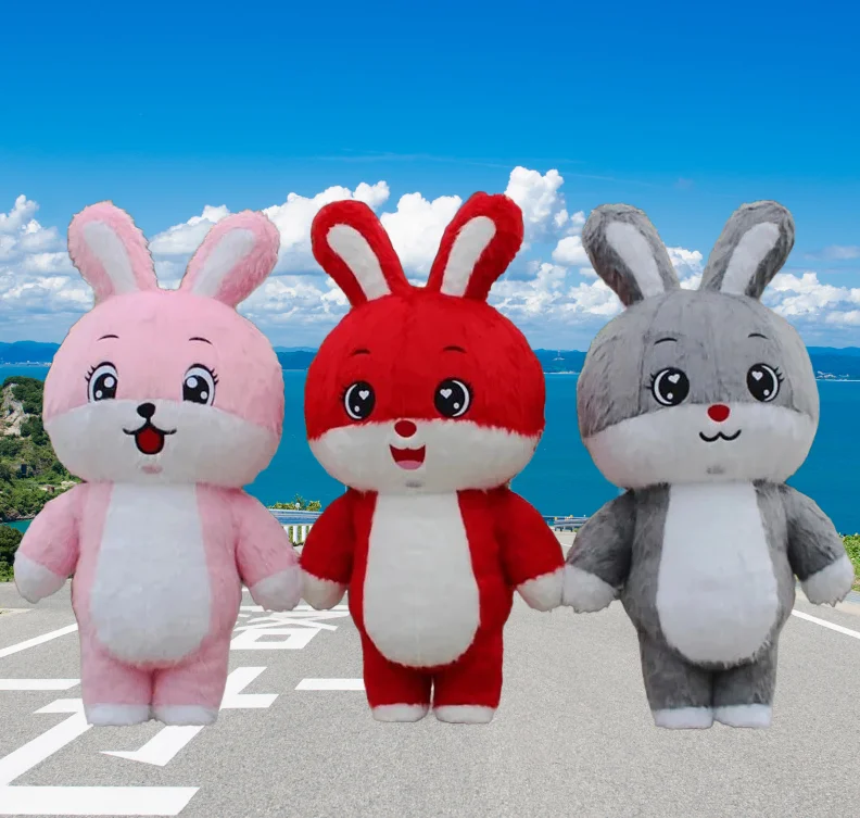 

Inflatable Easter Bunny Costume Cute Cartoon Rabbit Mascot Blow up Outfit for Halloween Christmas Wedding Fancy Party Accessory