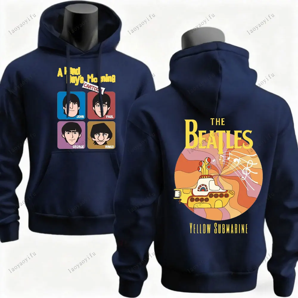 هوديي البيتلز بأكمام طويلة، أزياء الشارع، هودي بكتف منسدل، ملابس رياضية، ملابس جمالية #2