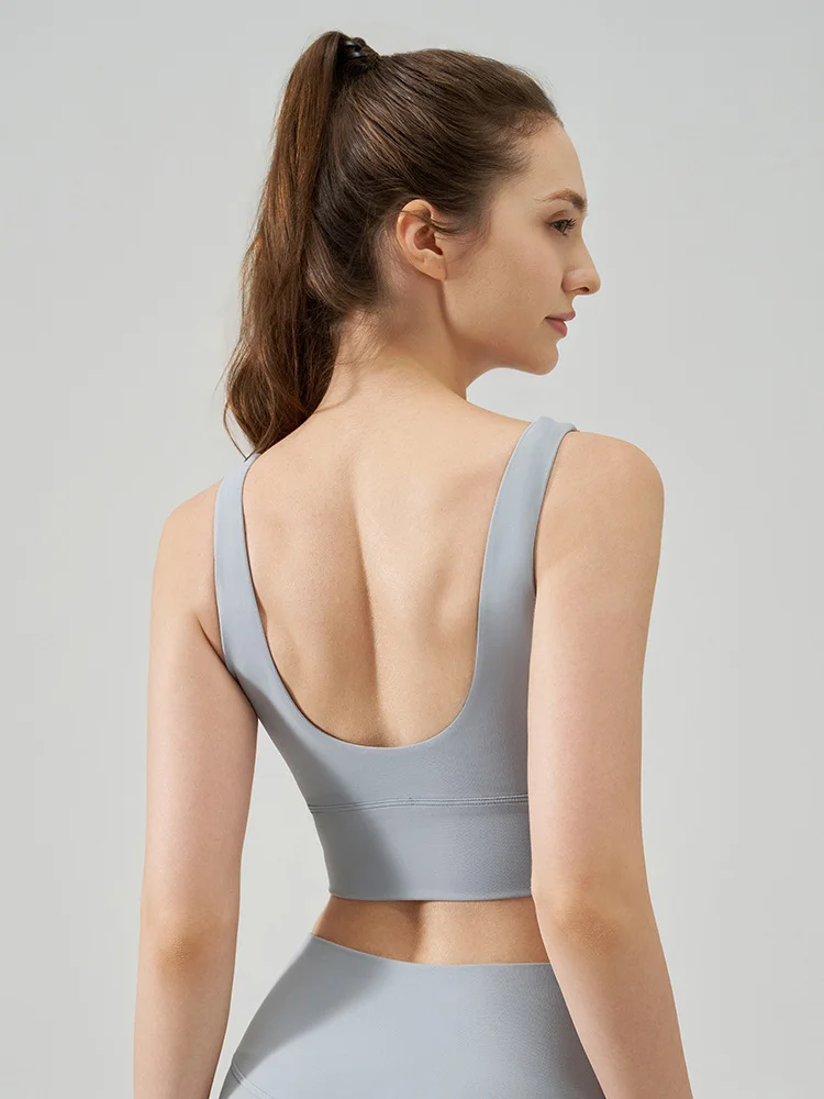 2025 Nude-feel Sports Bra with Shockproof Pads–Yoga Bra with U-shaped Beauty Back &Fitness Tank Top for Women,Ideal for Workouts