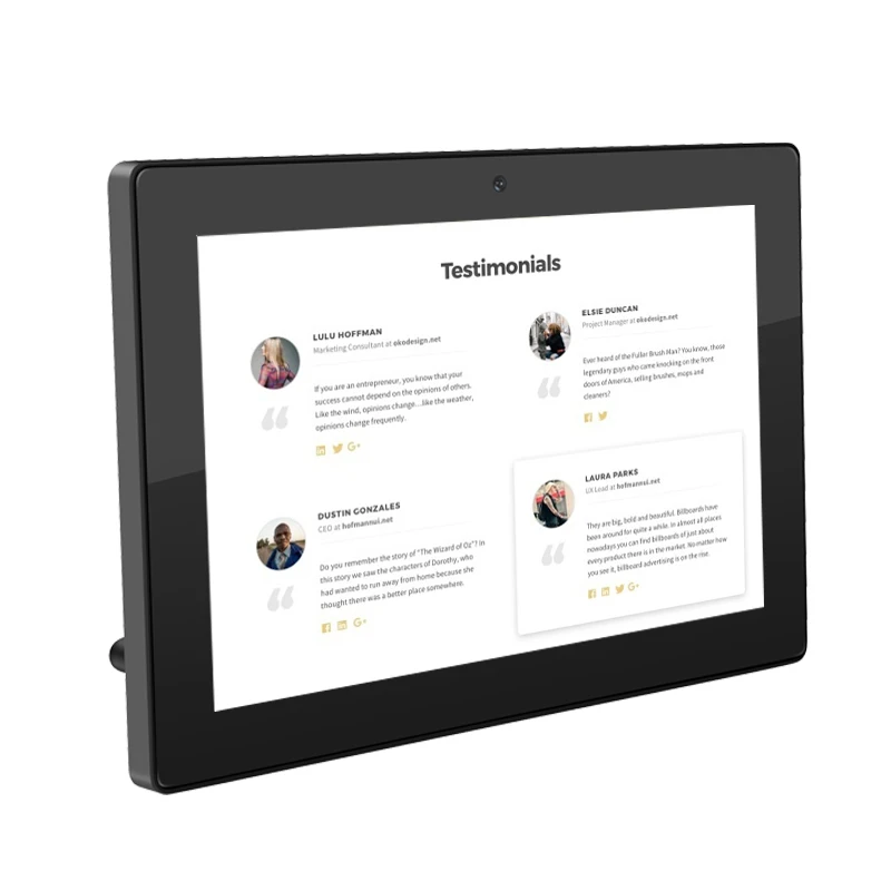 Advertising Screen Display 10 Inch POE Tablet PC Android 14 Interactive Terminal Wall Mount Tablet RK3576 Octa Core LCD Display
